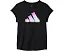 Футболка adidas Kids Essential Heather с принтом и удлиненным подолом