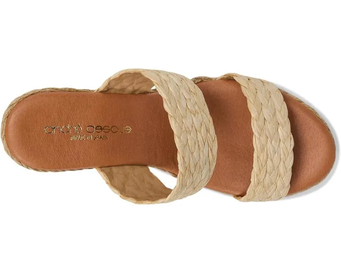 Босоножки Andre Assous Nolita Raffia на танкетке с открытым носком