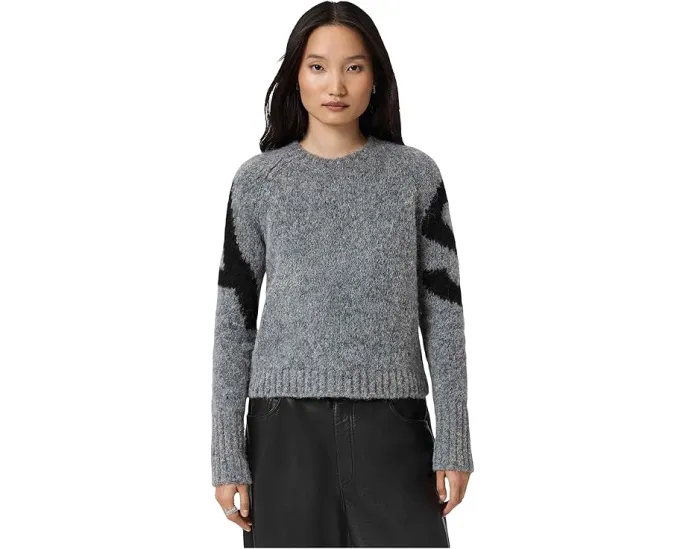 Джемпер AllSaints Sylvie с резинками из альпаки