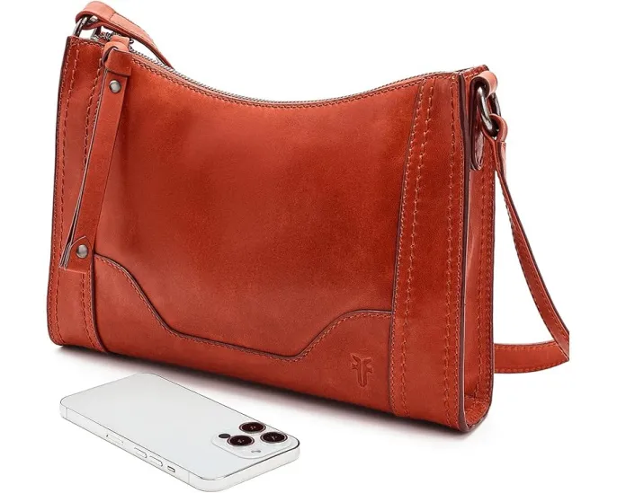 Кожаная сумка через плечо Frye Melissa Zip Crossbody с регулируемым ремнем