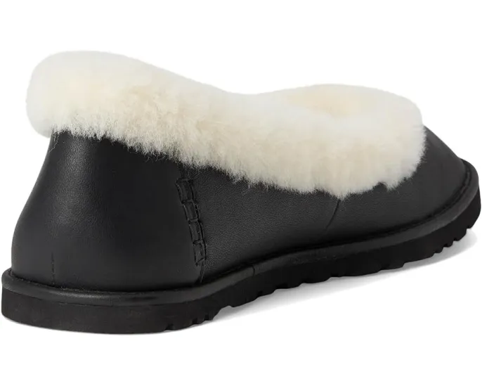UGG Zora Leather Ballet Flat кожаные балетки на подошве из сахарного тростника