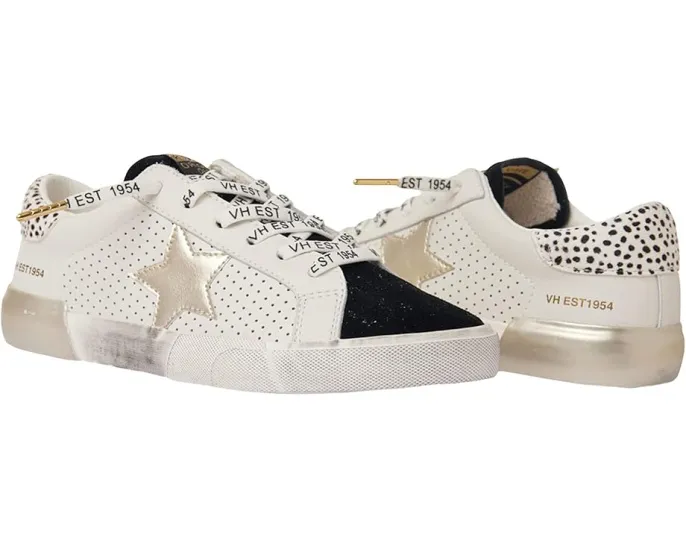 Кроссовки Vintage Havana Mag из кожи с золотыми звездами и перфорацией
