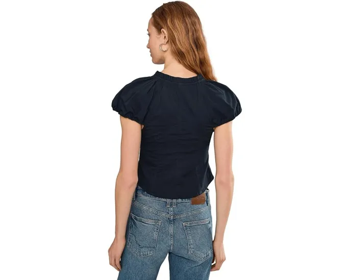 Free People летняя блуза Summer Short Sleeve с ярким декольте