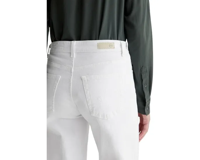 Джинсы AG Jeans Saige с завышенной талией и широкими штанинами в цвете Gallery White
