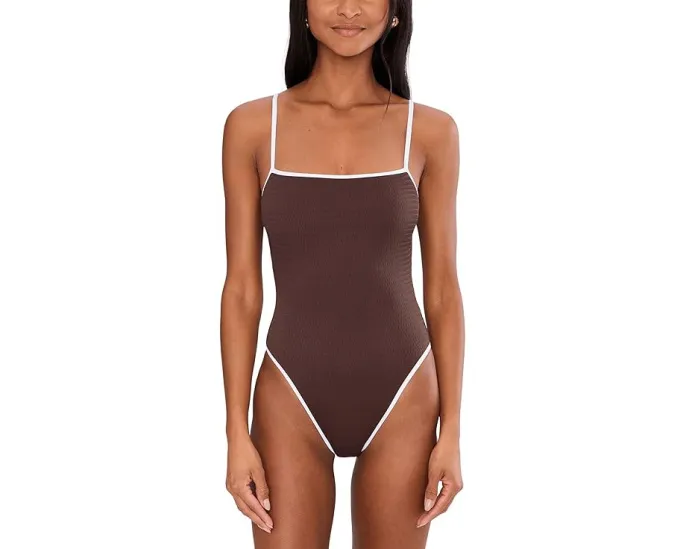 Цельный купальник Seafolly Beach Bound с квадратным вырезом и съемными чашками