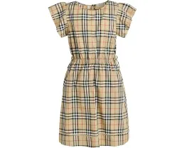 Шерстяное платье Adele в клетку от Burberry Kids для девочек