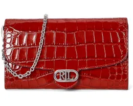 Сумка-кроссбоди Lauren Ralph Lauren Medium Adair с тиснением под крокодила и цепным ремнем