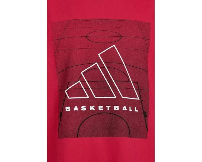 Футболка adidas Kids Bball Court с фирменным принтом для баскетбольного стиля