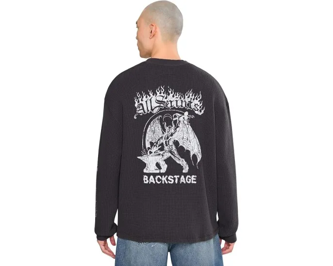 Футболка AllSaints Incendo с длинным рукавом и графичным принтом