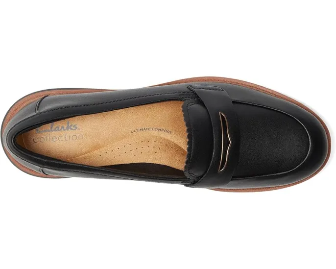 Классические лоферы Clarks Westlynn Glow с гладкой кожей и подошвой из термопластичной резины