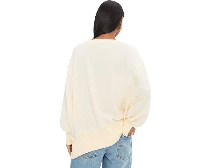 Свитер Free People Graphic Camden с принтом и удлиненным низом