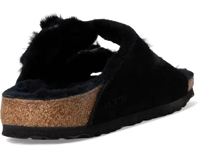 Унисекс сандалии Birkenstock Arizona из замши с подкладкой из овчины