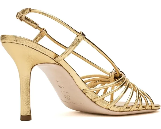 Босоножки Loeffler Randall Mareka на каблуке с ремешками и металлической фурнитурой