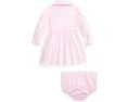 Платье и шортики Polo Ralph Lauren Kids из оксфордской сетки для младенцев