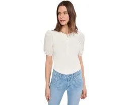 Топ Paige Brandy с короткими рукавами-фонариками и застёжкой на пуговицы