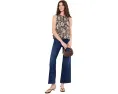 Приталенный топ на завязках Madewell с ретро-синим принтом