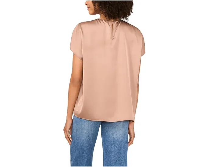 Топ Vince Camuto с короткими рукавами и сборкой на вороте