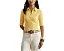 Rib-Knit Elbow-Sleeve Polo Tee