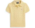 Детский свитер поло Polo Ralph Lauren Kids с жаккардовым узором и короткими рукавами