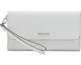 Клатч MICHAEL Michael Kors Jet Set Medium White на запястье