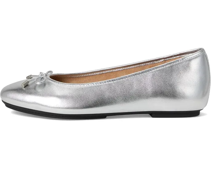 Балетки FitFlop Delicato Bow из металлизированной кожи