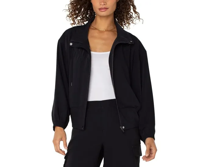 Куртка Liverpool Los Angeles Zip Up с рукавами долман и матовым атласом