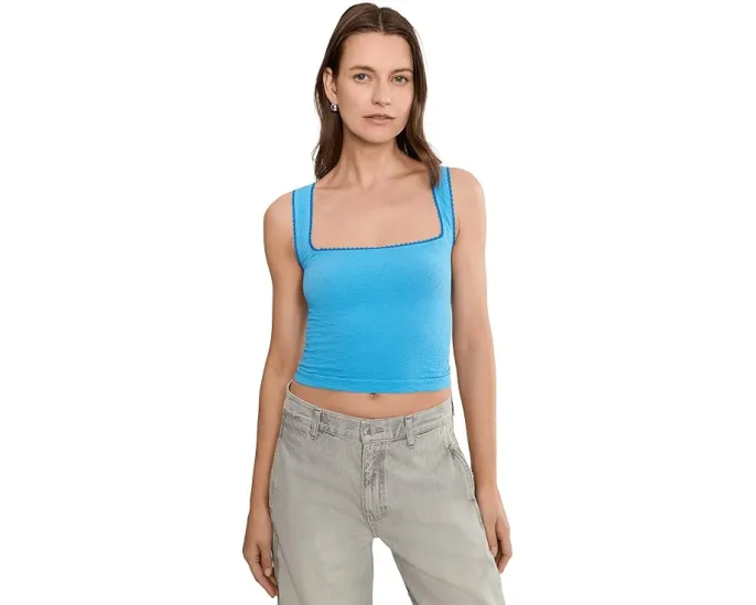 Free People топ Sweet Point Cami с квадратным вырезом