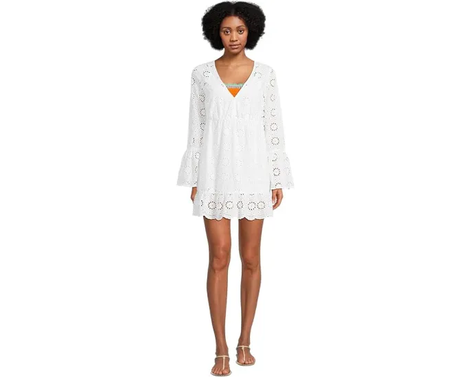 Платье Beach Riot Delaney с длинными рукавами колокол и ажурной отделкой