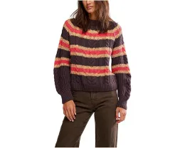 Свитер Free People Frankie с косичками и полоской