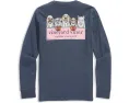 Футболка с длинным рукавом и карманом Ghost Pups Logo Box от Vineyard Vines Kids