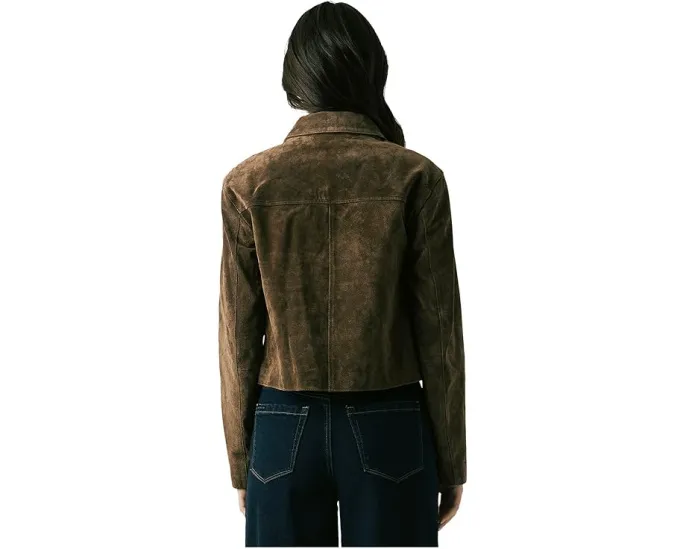 Blank NYC Real Suede укороченный блейзер из мягкой замши