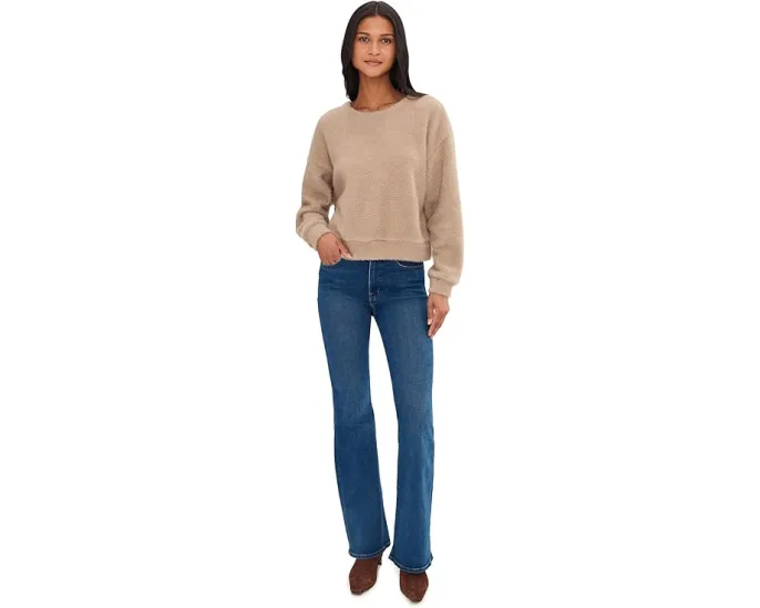 Splendid свитер Fallon Fuzzy Crew Neck с ворсом и удлиненными плечами