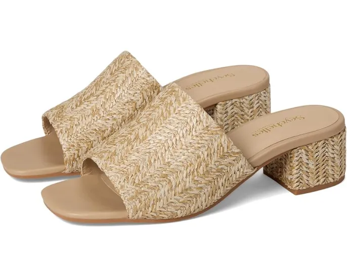 Сандалии Seychelles Pepper из рафии с квадратным носком и низким каблуком