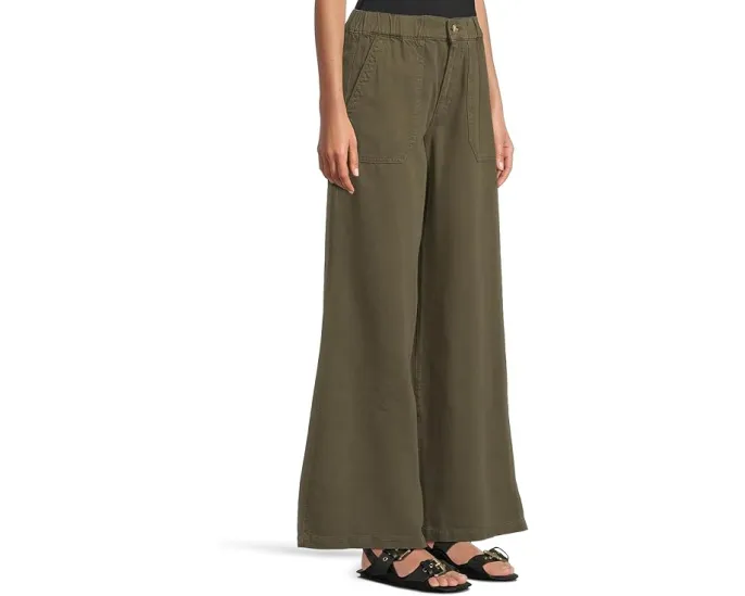 Брюки Paige Rumi в винтажном темно-зеленом с эластичной талией