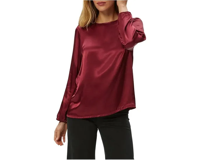 Блузка Michael Stars Lali с длинным рукавом и круглым вырезом