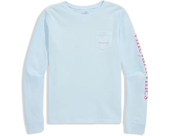 Футболка с длинным рукавом и карманом Vineyard Vines для детей