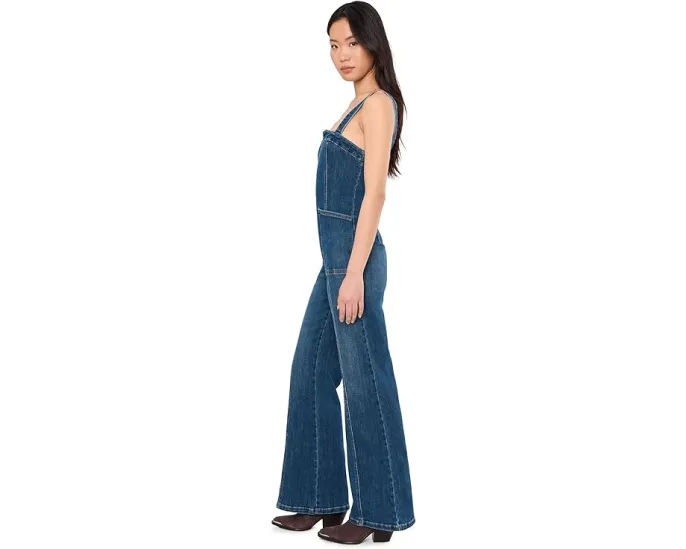 Комбинезон Suns Out Bootcut от Free People из стрейч-денима с расклешенными штанинами