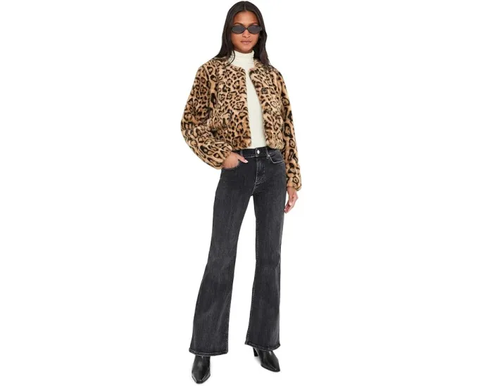 Куртка Blank NYC Animal Instinct из искусственного меха с леопардовым принтом