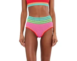 Beach Riot плавки Karmen с вязаным узором и цветными блоками на высокой талии