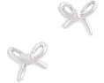 Серьги-гвоздики Girlie Pearlie Mini Bow с имитацией жемчуга от Kate Spade New York