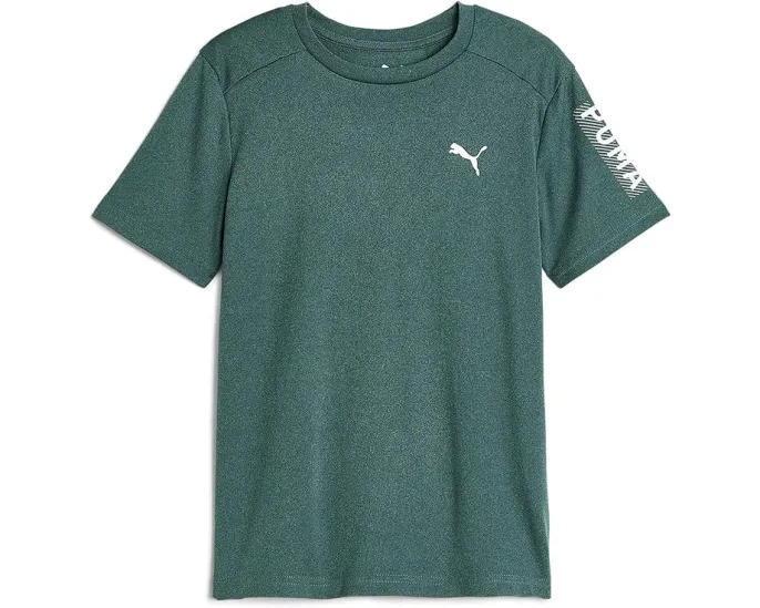 Футболка Puma Performance с коротким рукавом для детей зеленая