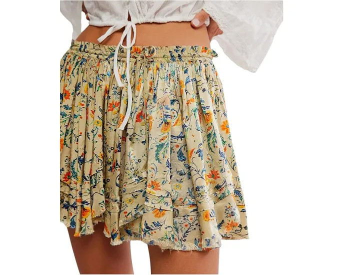 Юбка мини Free People One Third с цветочным принтом и ярусами