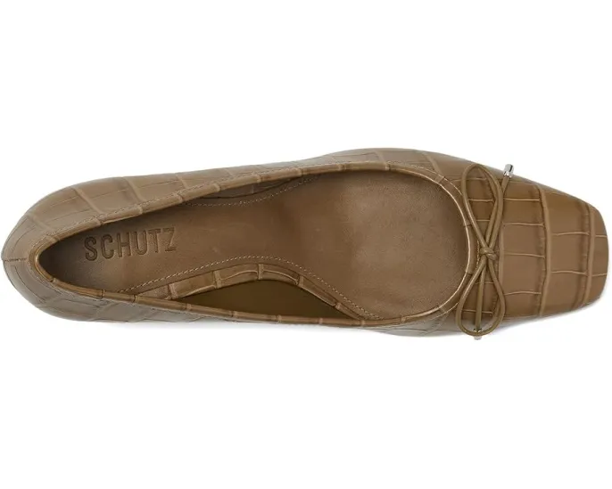 Туфли Schutz Arissa на устойчивом каблуке с квадратным носком и бантом