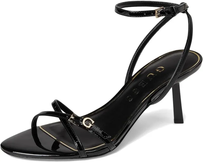 Босоножки GUESS Connee на тонком каблуке с кожаным верхом и стелькой