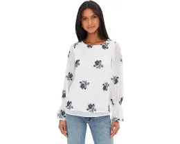 Блуза CeCe с длинным рукавом и вышивкой на манжетах