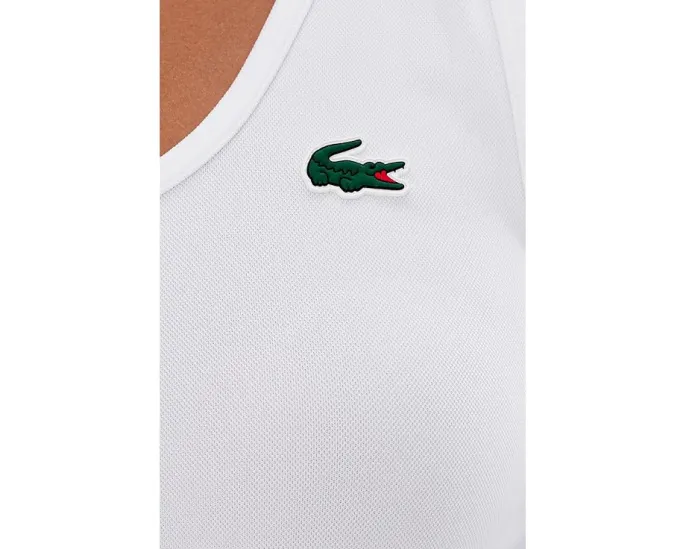 Топ с тонкими бретелями Lacoste Sport Slim Fit белый