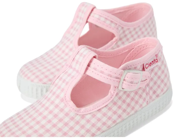 Детские туфли Cienta 51052 с клетчатым принтом и регулируемой пряжкой