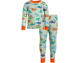 Пижамный комплект Hatley Kids из хлопка с принтом Dino Party