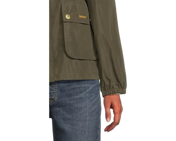 Куртка Barbour Mae дождевик с капюшоном и подкладкой в клетку
