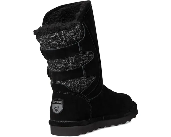 Зимние угги Bearpaw Jenni из замши с меховой отделкой и декоративной пряжкой